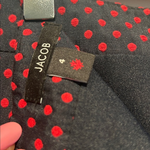 Jacob Black Pencil Skirt with Red Dots - Picture 4 of 4